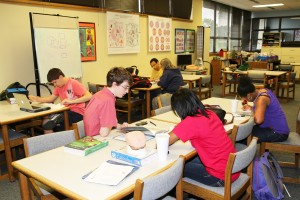 students at skills center