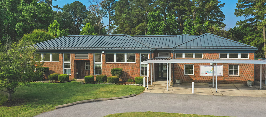 Photo of the exterior of the WCC Child Care Center.